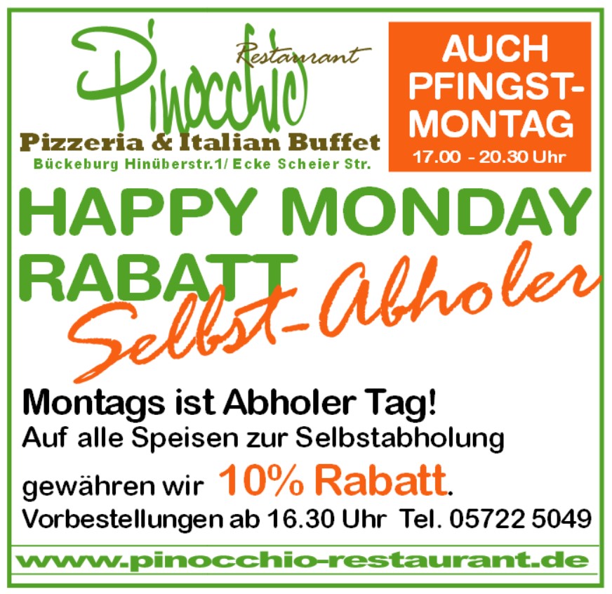 Pfingstmontag Abholer 2026